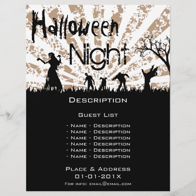 Flyer Promoção do Evento de Halloween (Frente)