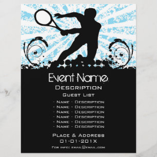 Flyer Promoção do evento do tênis