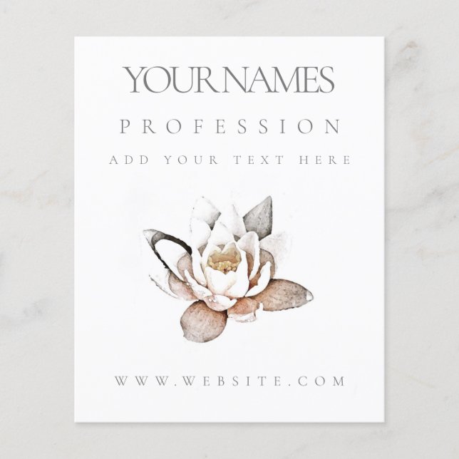 FLYER : PROMOÇÃO EMPRESARIAL : LOTUS BRANCO (Frente)