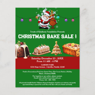 Flyer Promoção Única de Venda de Bolos de Natal