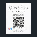 Flyer Promocional de Código QR do Script de Assinatura C<br><div class="desc">Folheto de promocional para sua empresa com seu nome em um script de assinatura de na moda e tipo de negócio abaixo em uma simples tipografia moderna. Insira seu endereço de site para criar um código QR para clientes e clientes pesquisarem compromissos, produtos, serviços, horas etc. Adicione seu identificador de...</div>
