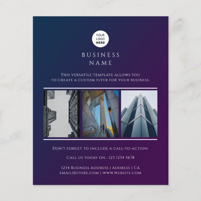 Flyer Promocional de fotos minimalista personalizado do  (Frente)