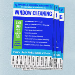 Flyer Promocional de Limpeza da Janela<br><div class="desc">Folheto de limpeza de janelas</div>