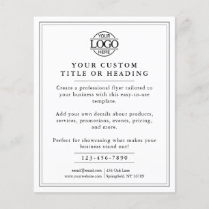 Flyer Promocional de logotipo empresarial rosa simples m