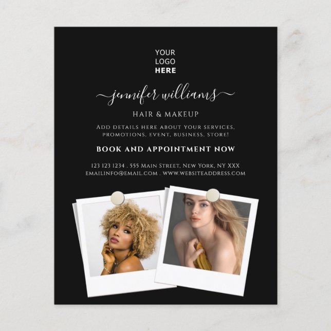 Flyer Promocional de logotipo personalizado elegante pre (Frente)