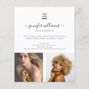 Flyer Promocional de logotipo personalizado moderno Whit