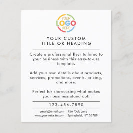 Flyer Promocional de logotipo preto e branco moderno par