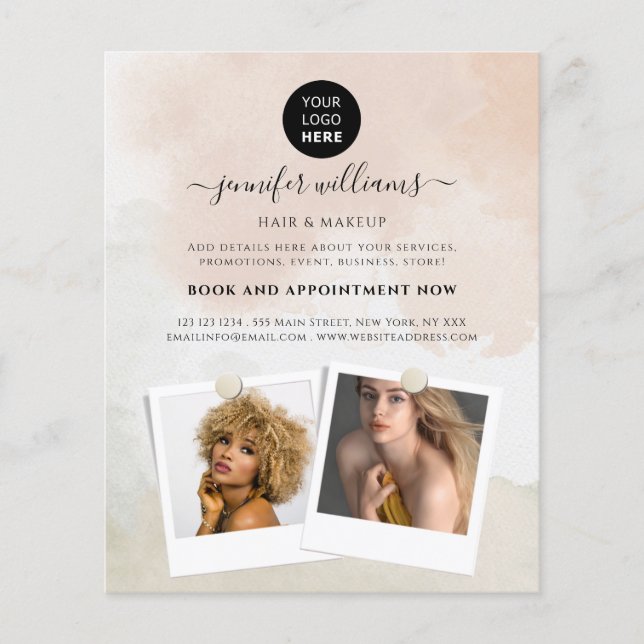 Flyer Promocional de pintura de Abstrato Watercolor Femi (Frente)