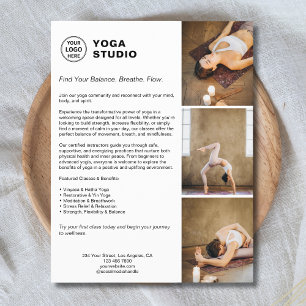 Flyer Promocional de Professores Instrutores Yoga