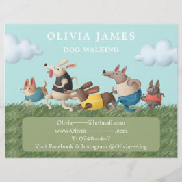 Flyer Promocional de serviços de cuidados para animais d