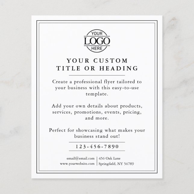 Flyer Promocional Elegante de logotipo para empresas pre (Frente)