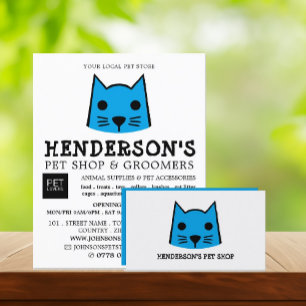 Flyer Propaganda da Blue Cat, Pet Store & Groomers