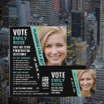 Flyer Propaganda de Campaiger Político em Tendência Mode<br><div class="desc">Folheto de propaganda do moderno candidato político moderno pela Loja de Cartão de visita.</div>
