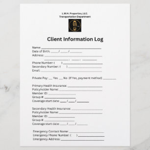 Flyer Propriedades de L.W.H., LLC. Registro de Informaçõ