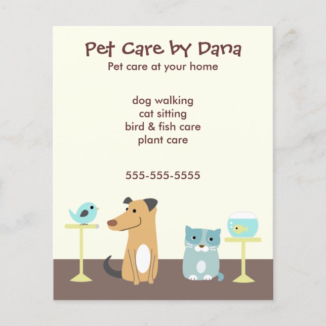Flyer Publicidade de Pet Sitter (Frente)