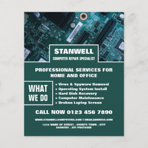 Flyer Publicidade especializada em reparo de computador