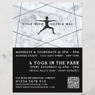 Flyer Publicidade moderna em Marble Yoga