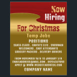 Flyer Publicidade para Recrutamento Vermelho e Dourado,<br><div class="desc">Folhetos De Publicidade De Recrutamento Vermelho E Dourado, Sazonais, Pela Loja Cartão de visita.</div>