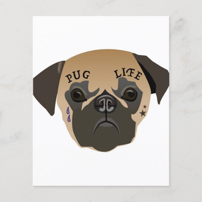 Flyer Pug Lovers | Vida útil cúbica (Frente)