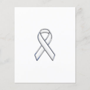 Flyer Pulseira de conscientização branca cingida com imp
