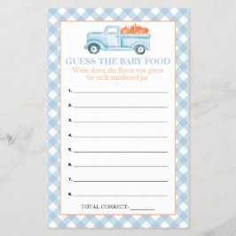 Flyer Pumpkin Blue Truck Guess Baby Comida Games