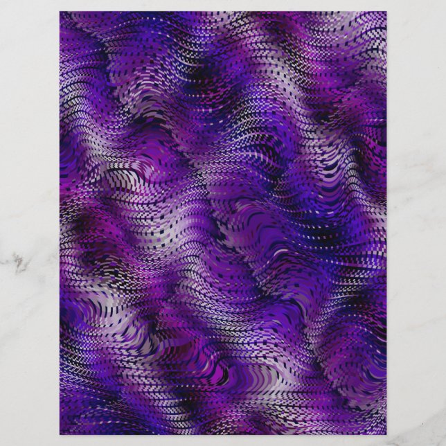 Flyer Purple Faux Snakeskin Bulk Scrapbook Paper Pages (Frente)
