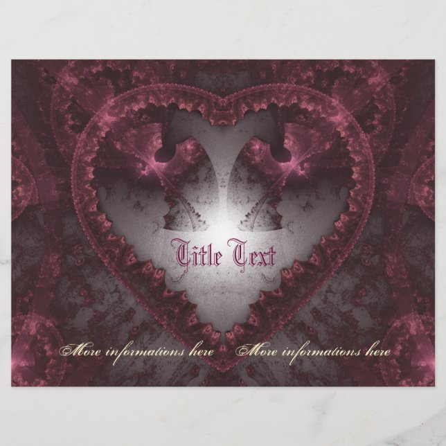 Flyer Purple Gothic Heart 001 (Frente)