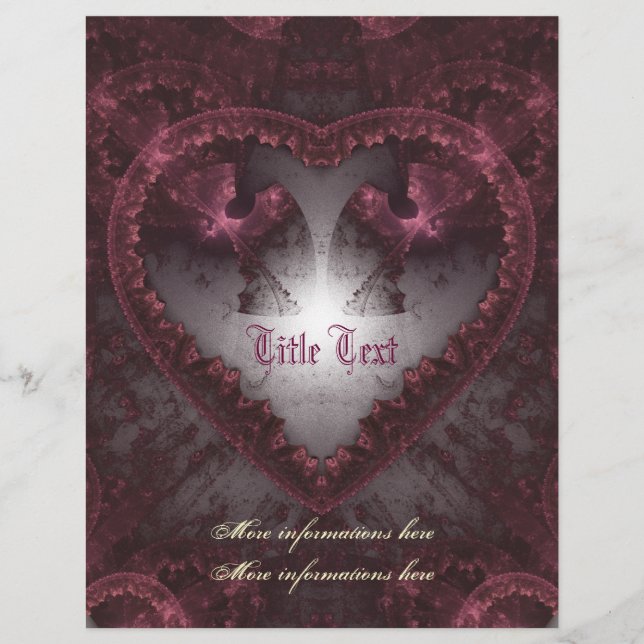 Flyer Purple Gothic Heart 001 (Frente)