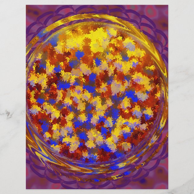 Flyer Purple Potpourri Bulk Scrapbook Paper Pages (Frente)