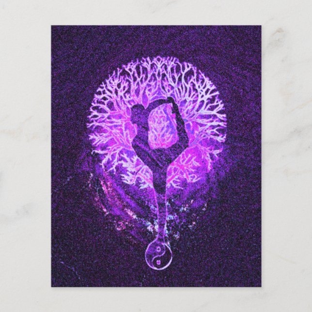 Flyer Purple Rainbow Energy Yin Yang Yoga (Frente)