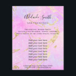 Flyer púrpura abstrato pastel<br><div class="desc">folheto de maquiagem profissional do salão de beleza</div>