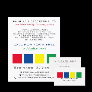 Flyer Quadrados multicolores, Pintor e Decorador