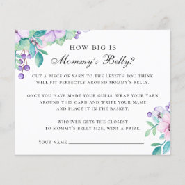 Flyer Quão grande é a barriga das mamães. Jogo de chá de