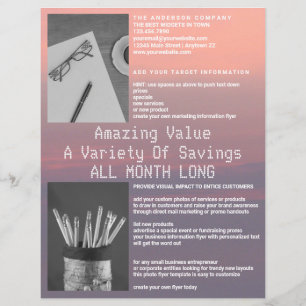 Flyer Quartzo cor-de-rosa e foto cor-de-rosa do roxo 2