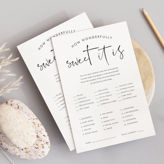 Flyer Que Doce É O Jogo De Adivinhação Do Chá de fraldas (Criador carregado)