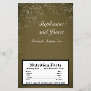 Flyer Quebra Floral de outono de Milho de Micro-Ondas