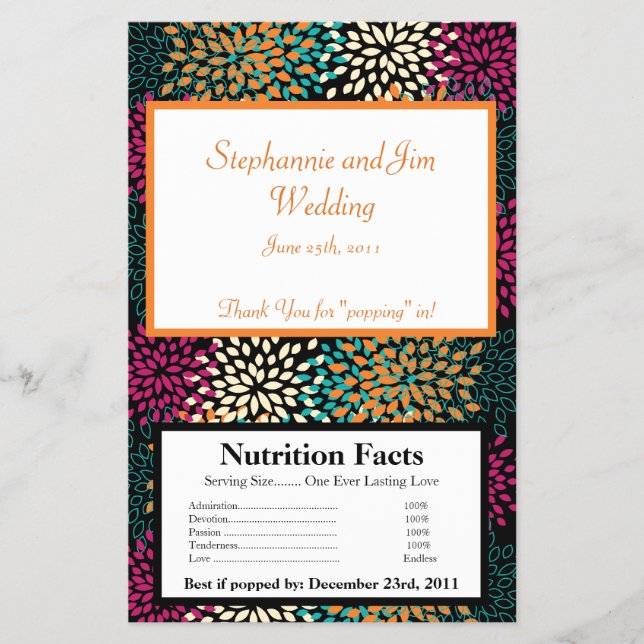 Flyer Quebra Floral de Outono de Milho de Micro Ondas (Frente)