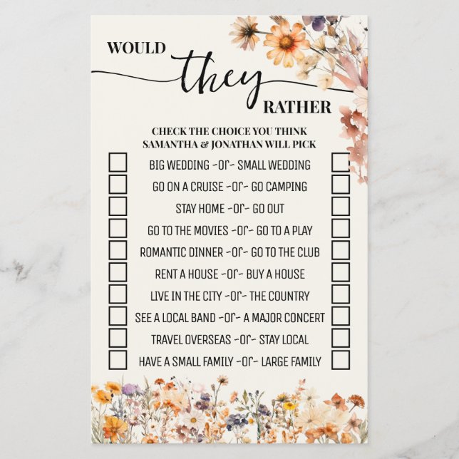 Flyer Queda De Flor Selvagem Eles Iriam Preferencialment (Frente)