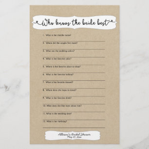 Flyer Quem conhece o melhor jogo de chá da noiva, kraft