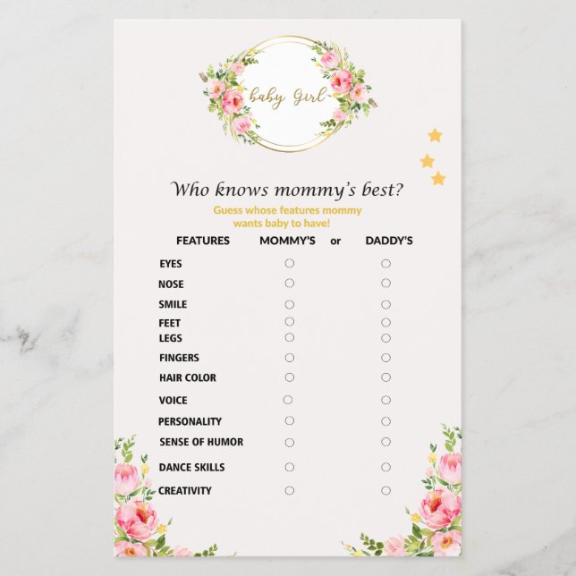 Flyer Quem Conhece O Melhor Jogo De Chá de fraldas Da Ma (Frente)