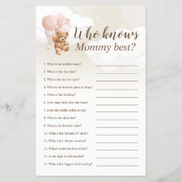 Flyer Quem Conhece O Melhor Jogo Do Chá de fraldas Do Ur