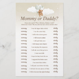 Flyer Quem Disse Que Ele Salgava O Jogo Do Chá de fralda