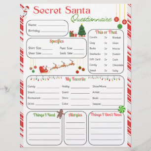 Flyer Questionário de Papais noeis Secretos