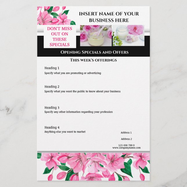 Flyer Quic spa salon de árvore de quatro fotos (Frente)