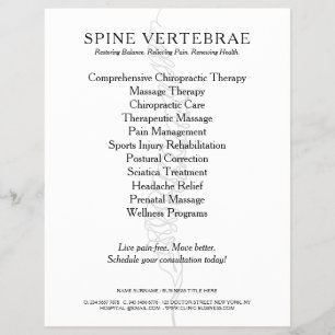 Flyer Quiroprata Médico Licenciado