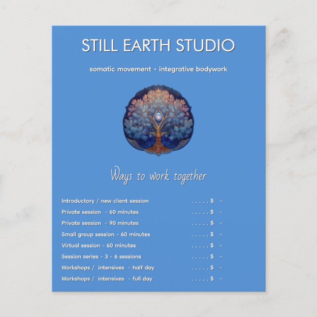 Flyer Radiância Suave | Árvore da Vida (Frente)