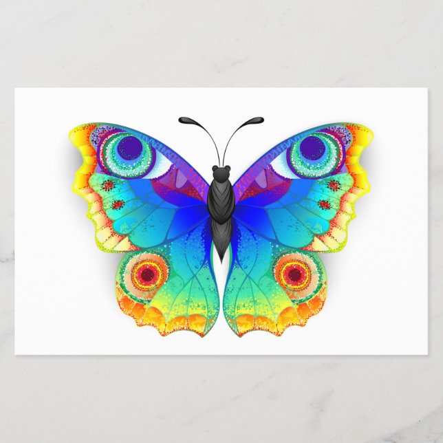 Flyer Rainbow Butterfly Peacock Eye (Frente)