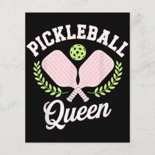 Flyer Rainha do Pickleball Divertida Jogadora de Pickleb