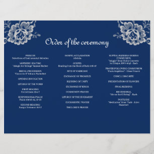 Flyer Raios Florais Elegantes no Casamento Azul Marinho