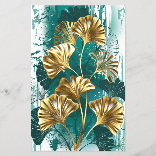 Flyer Ramificação com Ouro deixa Ginko Biloba (Frente)